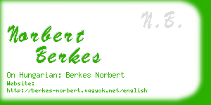 norbert berkes business card